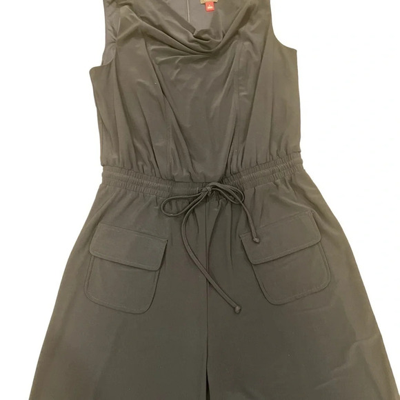 Vince Camuto navy cowl neck drawstring jumpsuit, Size Large - Picture 5 of 7